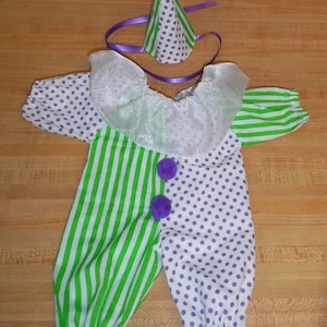 CLOWN costume outfit for 16" cpk Cabbage Patch Kids 4 choices plus MARDI GRAS dress shirt/pants set Harlequin