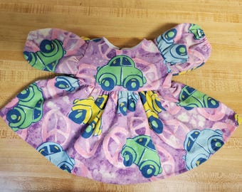 VW Käfer Auto Kleid für 16" Cabbage Patch Kinder Puppen--Kleid oder Overall