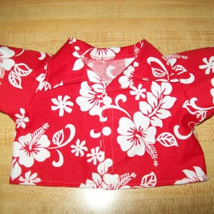 16" Cabbage Patch Kinder Hawaiian Blumen ALOHA Stitch Glückskatze Maneki Neko SHIRT in 12 Farben und 5 prints für cpk dolls mit Knöpfen