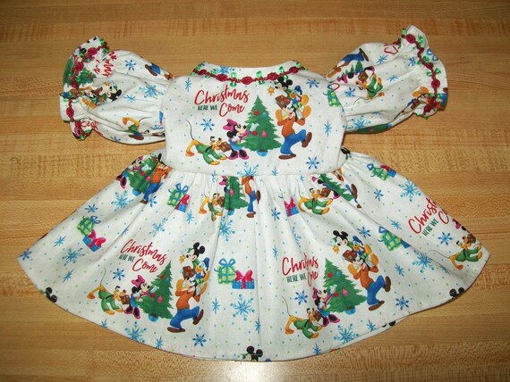 WHITE CHRISTMAS BLOUSE RED PANNE VELVET SKIRT for 16/" CPK Cabbage Patch Kids
