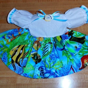 OCEAN SEALIFE Coral Reef Fish Dolphin Whale Seal Dresses for 16 inch CPK Cabbage Patch Kids
