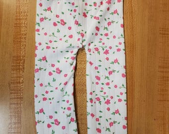 Blume Blumige geblümte STRICK-STrumpfhose und T-Shirt für 16" Cabbage Patch Kids cpk Puppen
