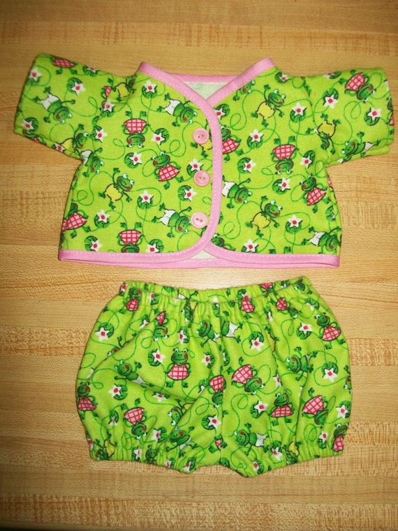 PJs top+pants+booties PINK ROSEBUD for 12-15/" CPK Cabbage Patch Kids Preemie BBB