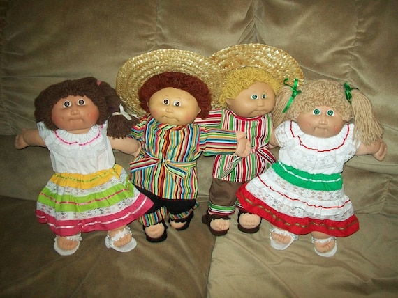 BOYS Mexican Fiesta Cinco De Mayo OUTFIT for 16 to 18 Inch CPK Cabbage Patch Kids Shirt Pants Belt Sandals Hat sombrero Etsy