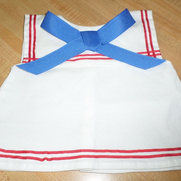 SAILOR Sailing Sailboat DRESS for 16" 17" 18" Cabbage Patch Kids cpk dolls dress tie -in red, white, blue or turquoise