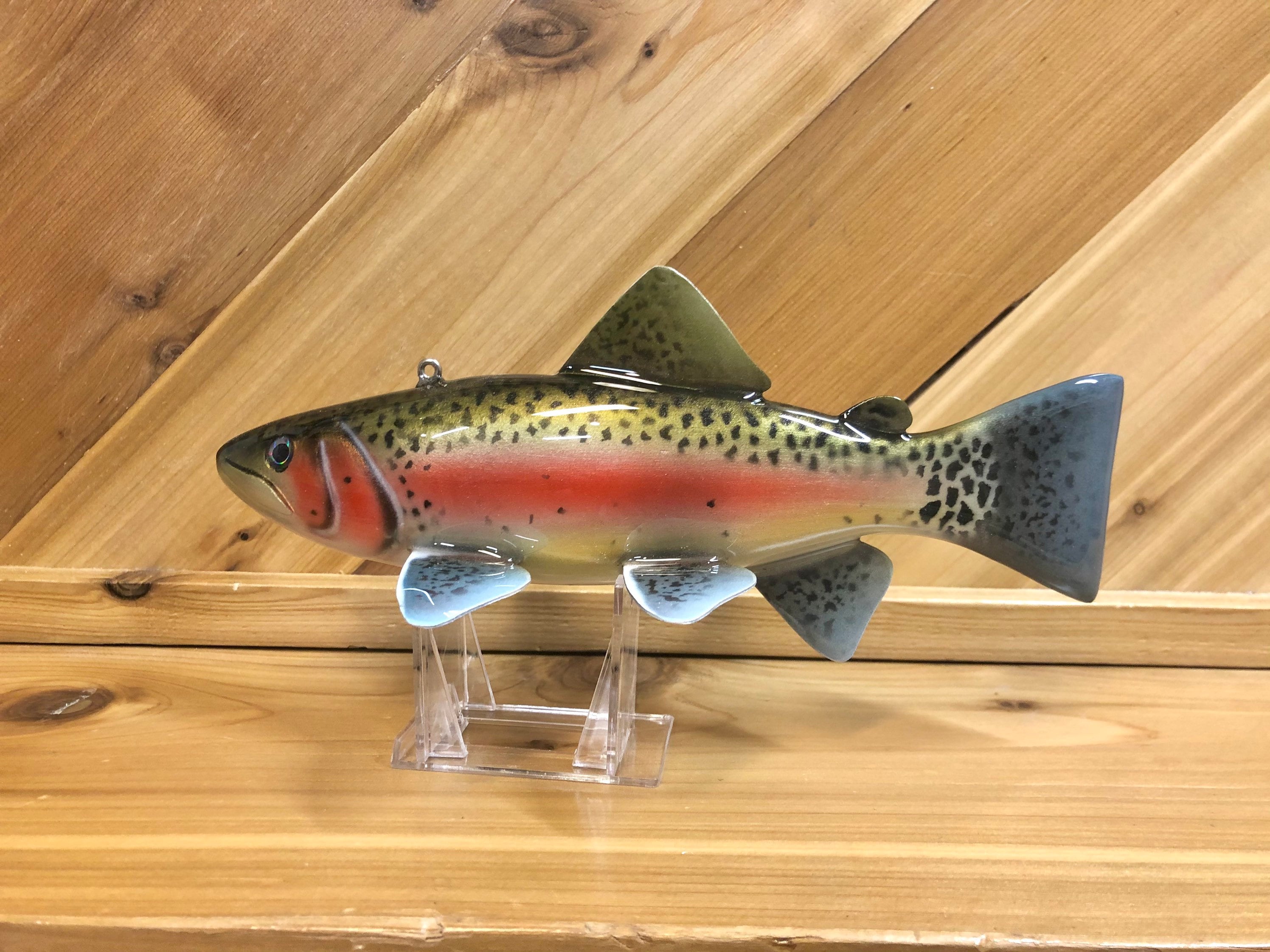 ANCIEN LEURRE DE pêche en bois, bois, truite mouchetée. 4