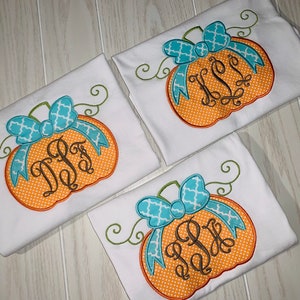 Vined pumpkin with monogram