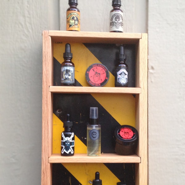 Rustic Display Shelf (shadow box for your collection of 'cool stuff': Pipe Tobacco, Duck Calls, Beard oil, Hair Pomade…)