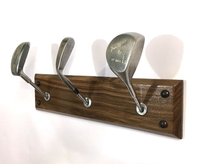 Wall Mounted Golf Club Coat Rack / Clothing Hook Etsy