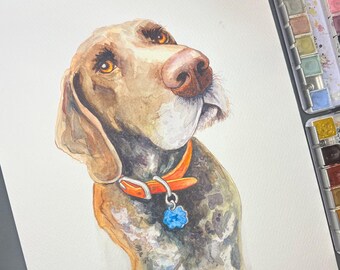 Custom Watercolor Pet Portrait: Dog, Cat, and All Pets