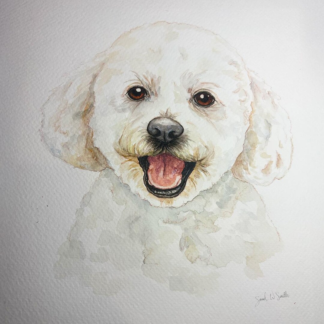 Family Pet Portrait | Custom Watercolor Pet Portrait | Dog Cat Portrait ...