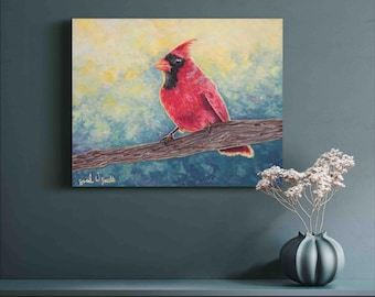 Crimson Awakening - Cardinal - Original Watercolor Art