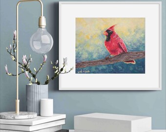 Crimson Awakening - Cardinal - Limited-Edition Art Prints