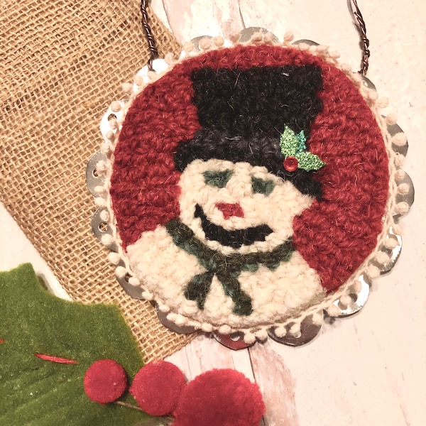 Hooked Rug Ornaments Etsy