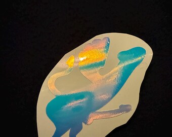 Iridescent glow in the dark penis fascinum sticker