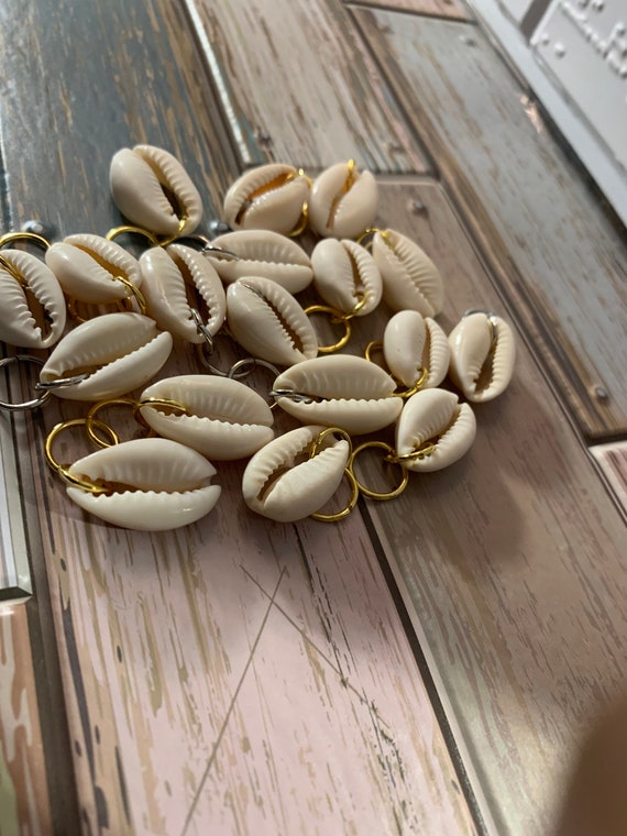Cowrie shell clearance hair rings