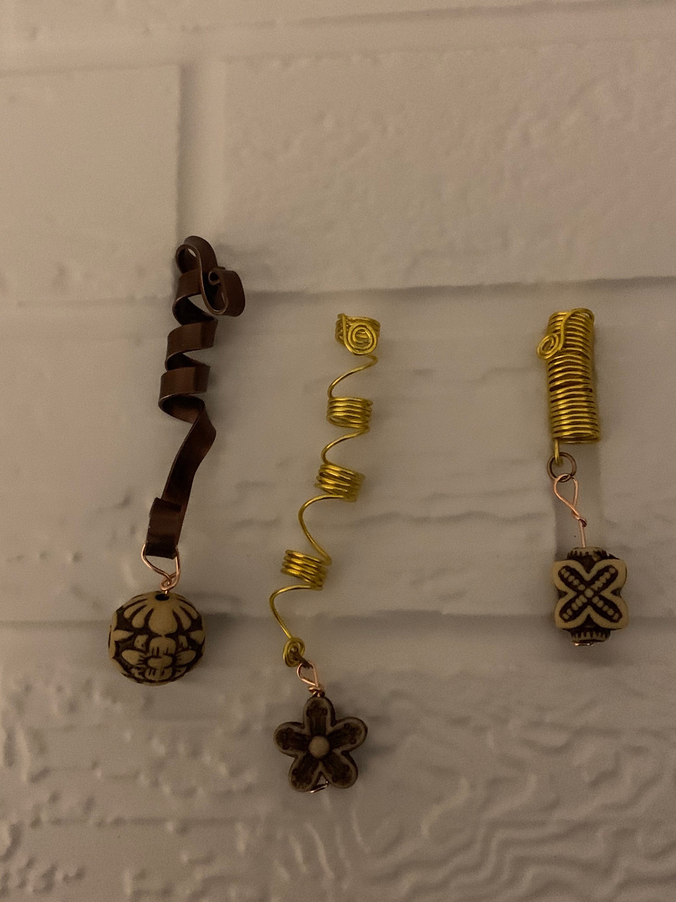 Bobina de pelo joyería de cobre alambre plano y cuentas | Etsy