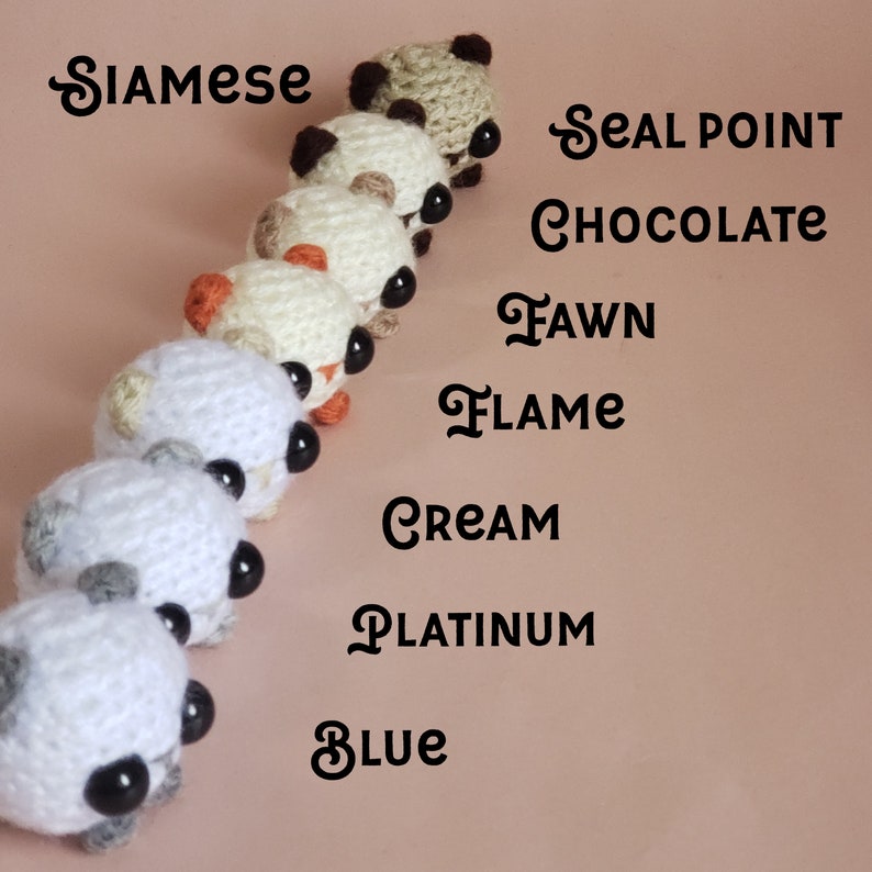 Mini Cat Crochet Pocket Pet Plush Desk Toy Cat Keychain Cat Ornament Gift for Cat Lovers image 5