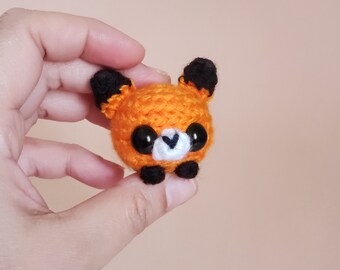 Mini Virgo Fox Crochet Pocket Pet Plush Desk Toy | Virgo Zodiac Ornament | Fox keychain | Zodiac Collection