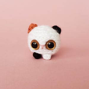 Calico Cat Custom Crochet Mini Plushie: pocket hug ~ desk pet image 3