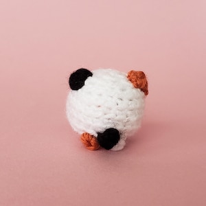 Calico Cat Custom Crochet Mini Plushie: pocket hug ~ desk pet image 5