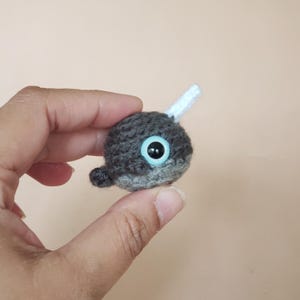 Mini Narwhal Crochet Pocket Pet Plush Desk Toy | Narwhal Keychain | Narwhal Ornament