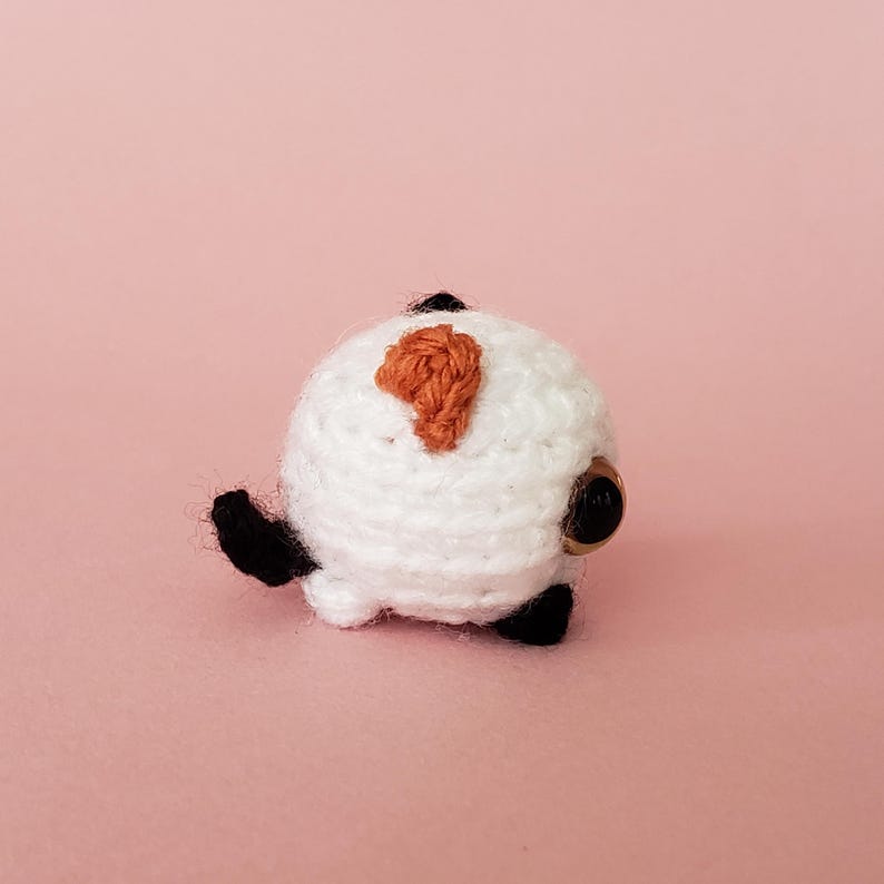 Calico Cat Custom Crochet Mini Plushie: pocket hug ~ desk pet image 4