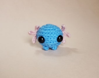 Mini Axolotl Pocket Plush | Gift for Salamander Lovers | Tiny Mudpuppy Desk Pet - New Design