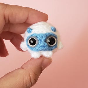 Yeti Custom Crochet Mini Plushie: pocket desk pet ~ car charm ~ ornament ~ keychain