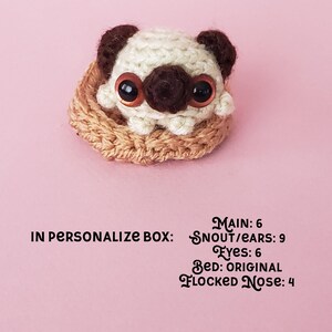 Mini Toy Pug | Dog Keychain | Crochet Car Charm Doggy | Puppy Ornament | Gifts under 30 image 6