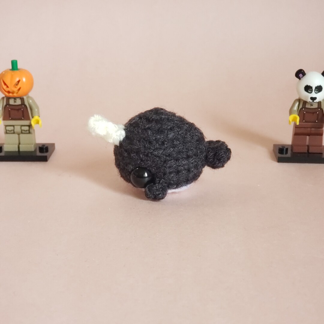 Mini Narwhal Crochet Pocket Pet Plush Desk Toy Narwhal Keychain Narwhal