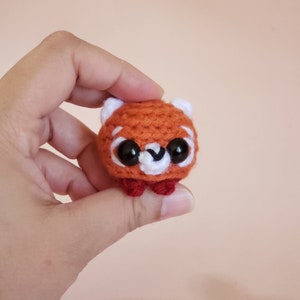 Mini Red Panda Crochet Pocket Pet Plush Desk Toy | Ornament | Keychain