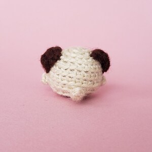 Mini Toy Pug | Dog Keychain | Crochet Car Charm Doggy | Puppy Ornament | Gifts under 30 image 5