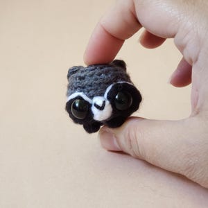 Mini Crochet Raccoon Stuffed Animal | Custom Kawaii Desk Pet Plush