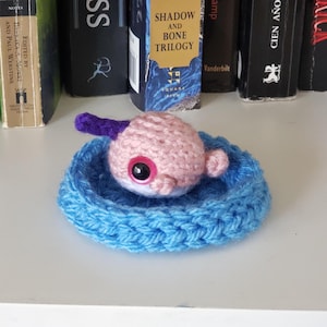 Mini Narwhal Crochet Pocket Pet Plush Desk Toy | Narwhal Keychain | Narwhal Ornament