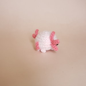 Mini Axolotl Pocket Plush Gift for Salamander Lovers Tiny Mudpuppy Desk Pet New Tail Design image 3