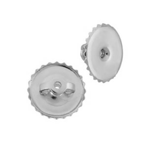 Tousi screw back earrings replacement screw backs for diamond stud earrings screw back earrings for adults 9mm solid 14k white gold