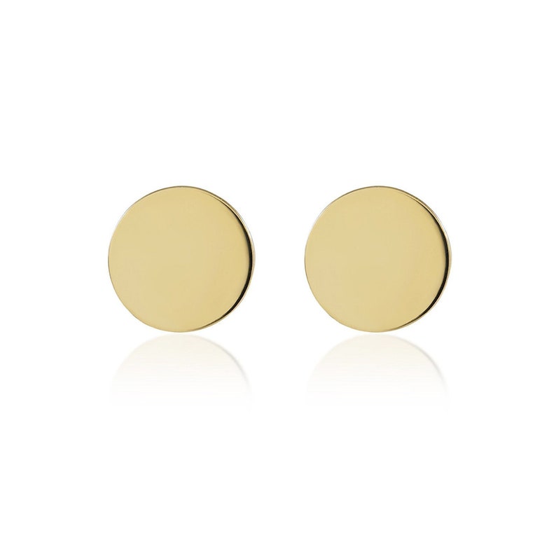TousiAttar Round Stud Earrings Small and Popular among Girls with 14k Gold Cute and Unique Jewelry for Everyday Tiny Studs Earring for shops Women