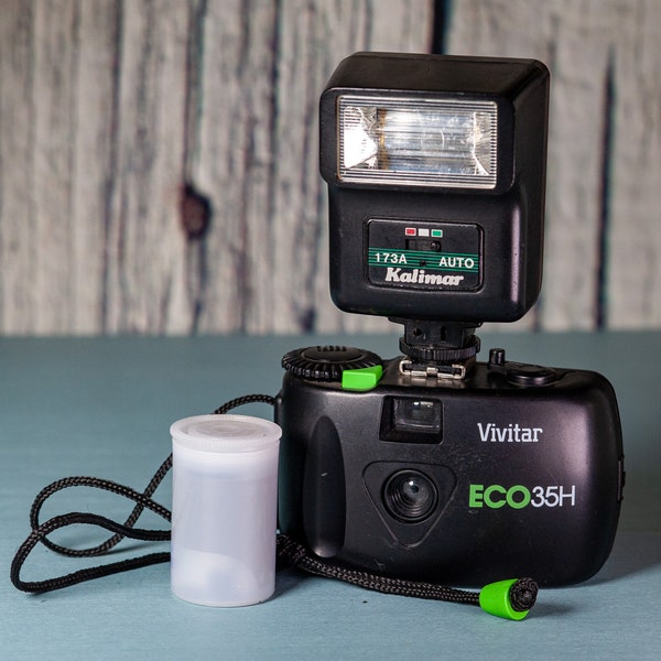 Film Included - Vivitar ECO35H - Hotshoe Option  - 35mm point  shoot camera