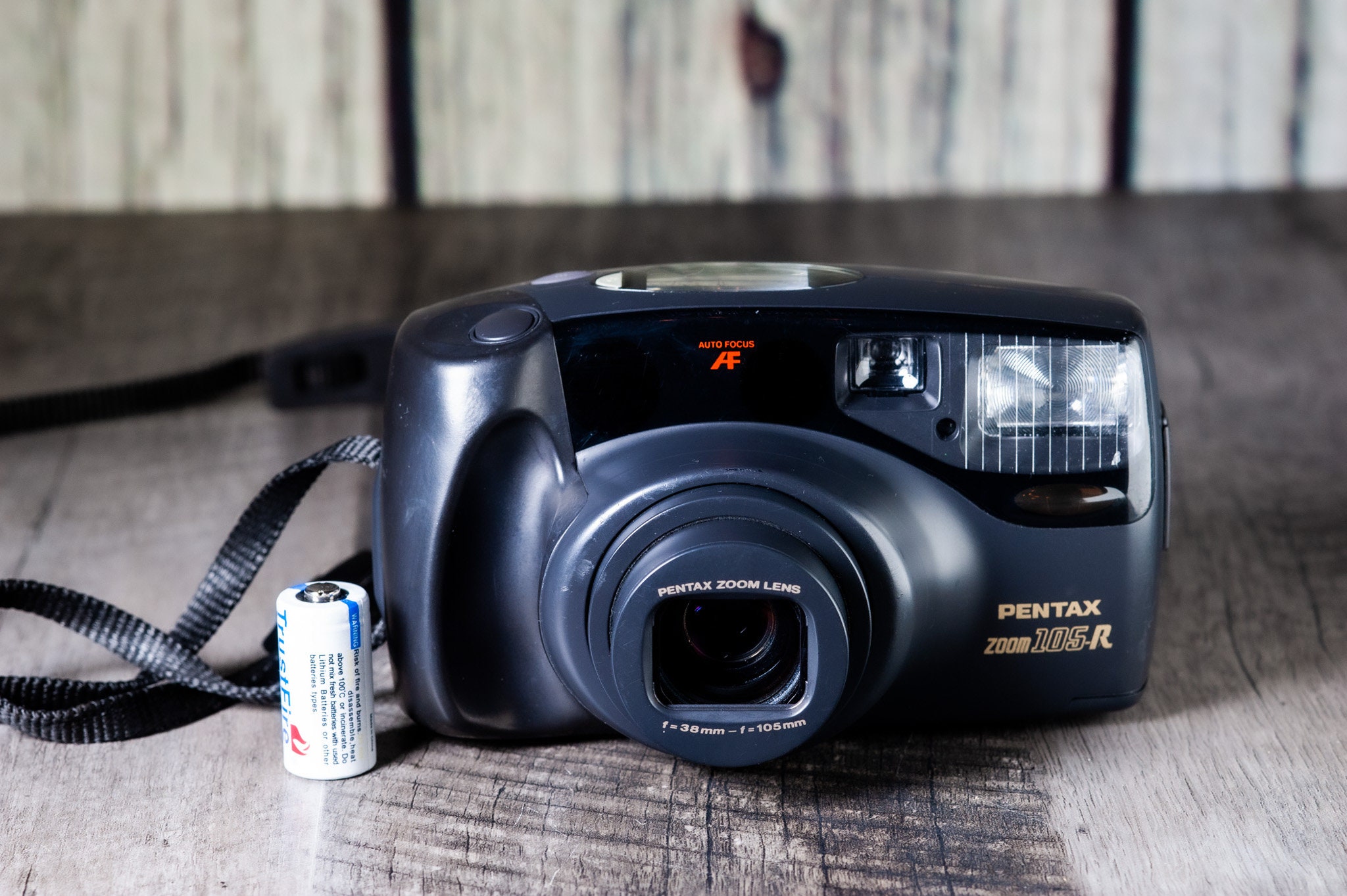 Pentax Zoom 105 R 105R 38mm 105mm Power Zoom Lens Film Camera 35mm Point Shoot with Macro Battery included