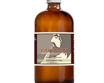 Beard Oil Handcrafted Mountain Peppermint Pine Fragrance All Natural Beard Care Beard Oil Conditioner By Caveman® Grooming Co.