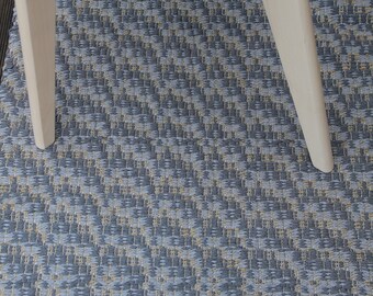 Dark grey, light grey and beige cotton rug runner/ 29 x 59In / 74 x 150 cm / small runner/ corridor rug
