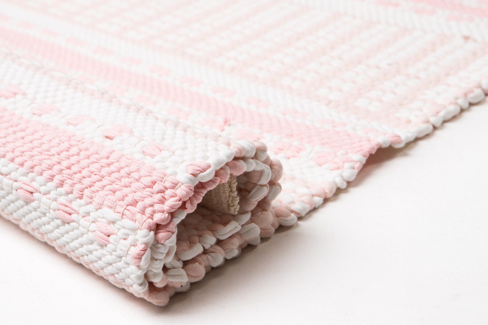 Baby Pink and White Nursery Rug / Scandinavian Runner Rug / Etsy
