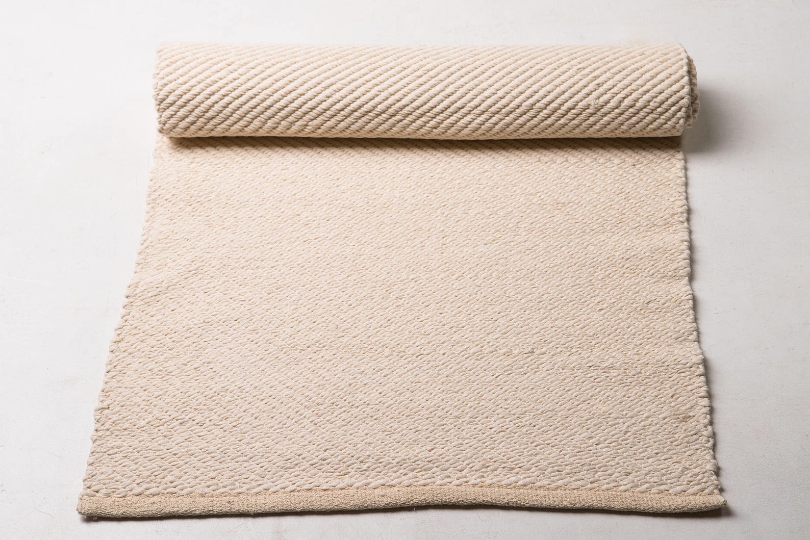 Multiple sizes natural white cotton rug / Scandinavian white Etsy