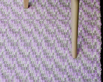 Pink lavender and medium beige smal rug/ Nursery rug runner/ 29 x 49 In / 74 x 124 cm /  Modern rug runner / bathroom rug/ machine washable