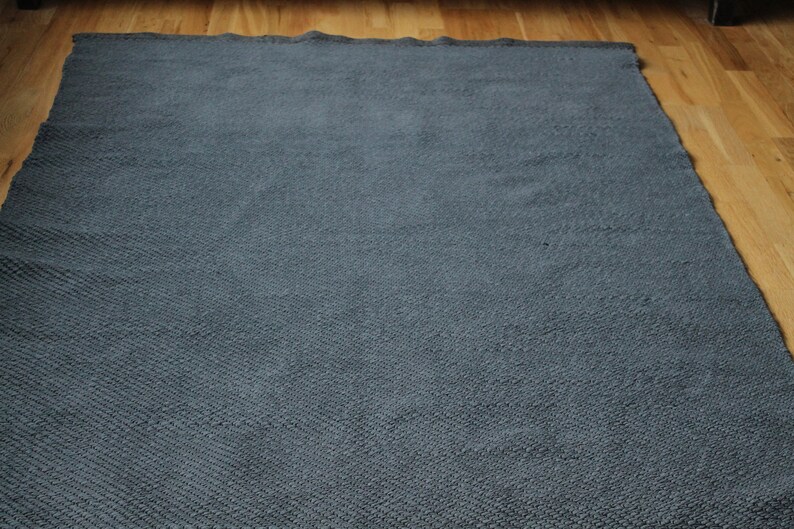 Gray Area Rug 4 X 8 Ft Cotton Washable Rag Image 0