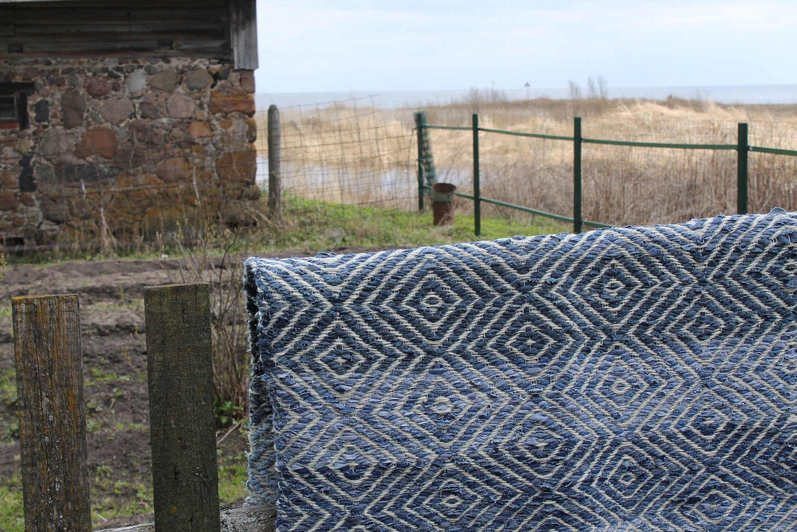 Denim Blue Kitchen Rug / Denim Floor Rug / Scandinavian Design Etsy