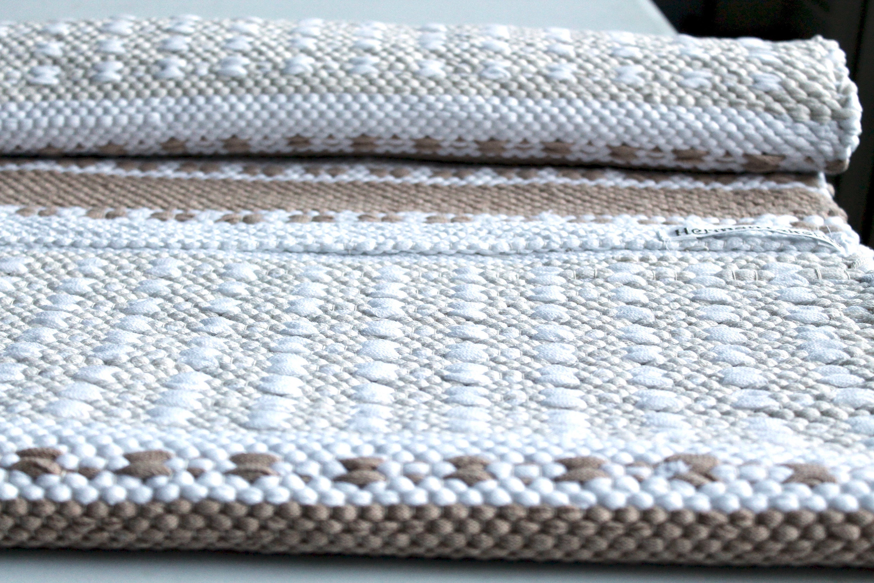 Blanco y beige rayas baño rug / lavable rayas nursery rug / Etsy