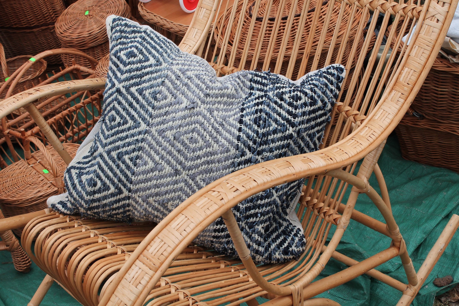 Denim Blue Kitchen Rug / Denim Floor Rug / Scandinavian Design Etsy