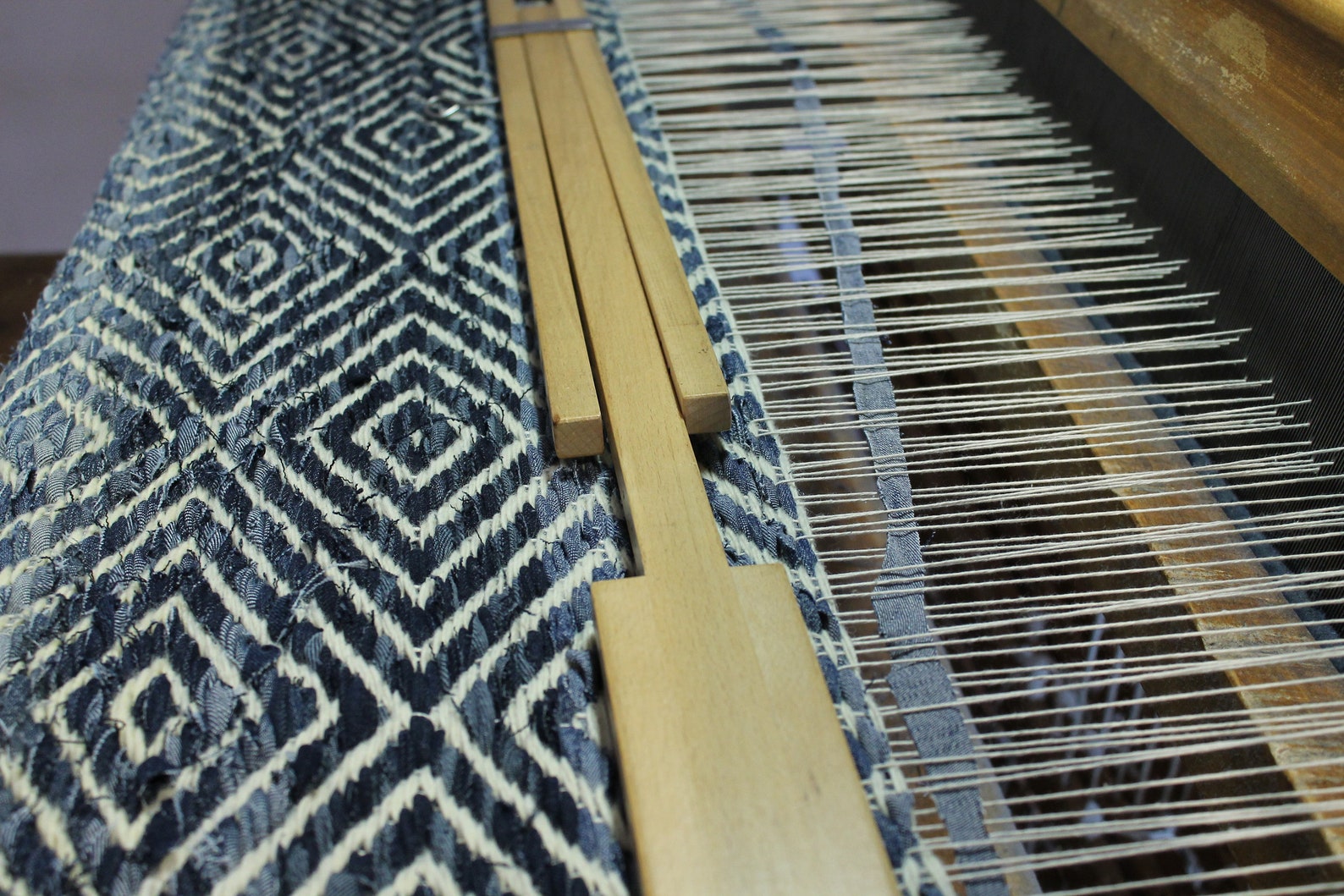 Denim Blue Kitchen Rug / Denim Floor Rug / Scandinavian Design Etsy